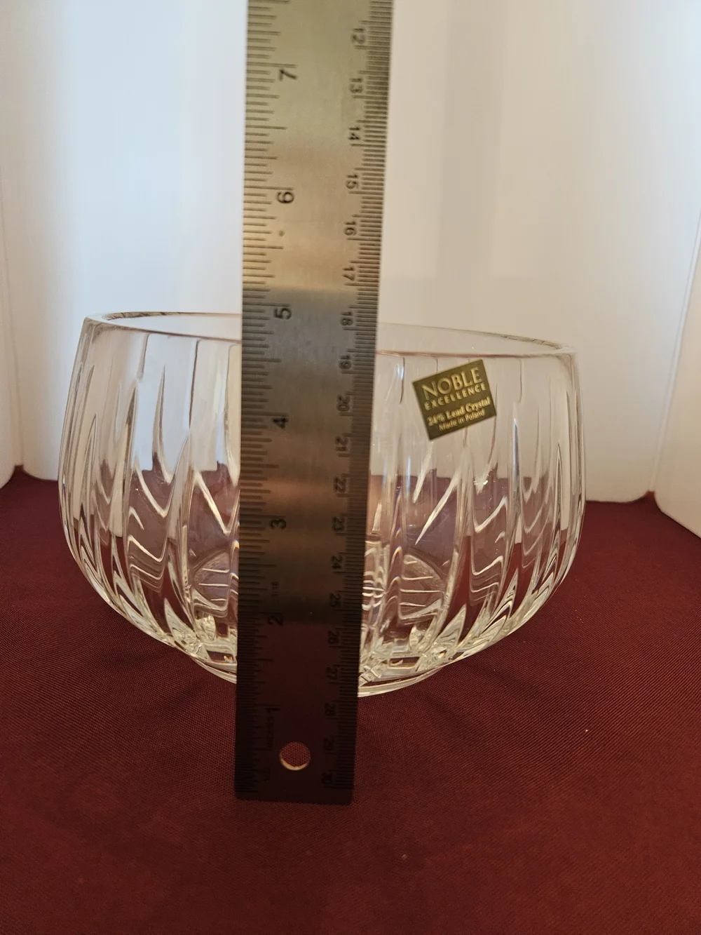 Vintage Noble Excellence Clear Lead Crystal Bowl